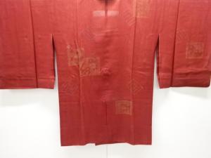 二重紗色紙に花・源氏香模様絵羽道行コート